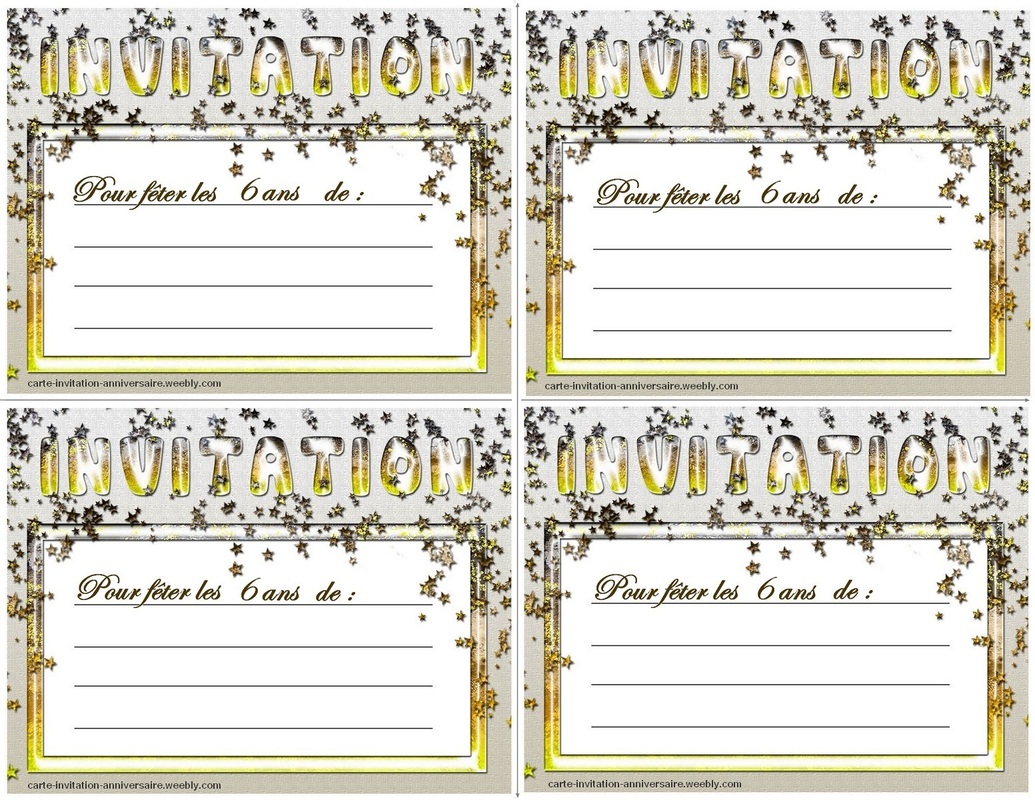 6 Cartes Anniversaire avec Enveloppe BC002 - Invitation Anniversaire -  Cartes